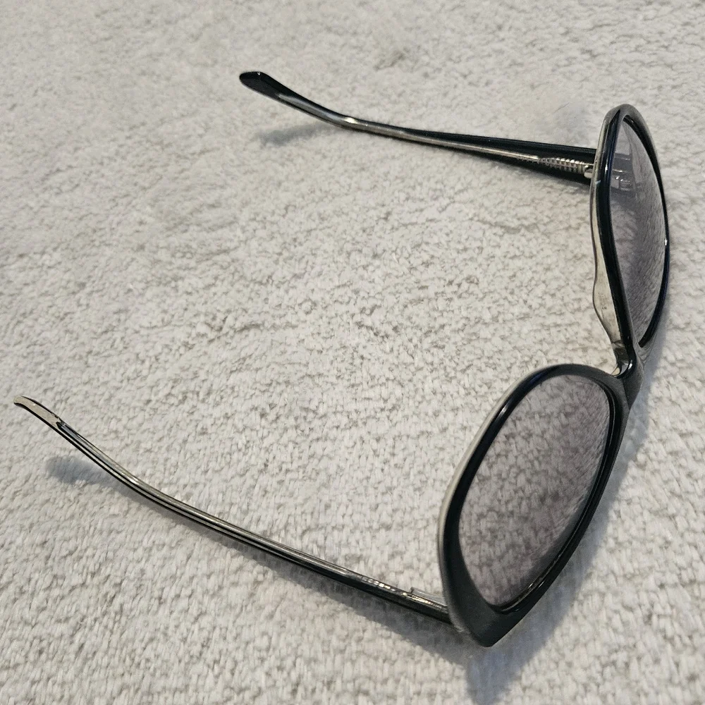 Ted Baker Black Sunglasses Cat Eye Luxury Contemporary Minimalist Summer Resort - Picture 8 of 12